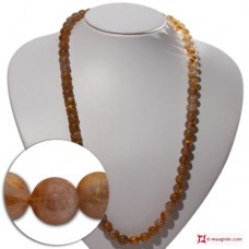 Collana Quarzo rutilato Extra pallini 10mm in Argento