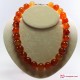 Collana Corniola Extra pallini 18mm in Argento
