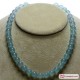 Collana Calcedonio Sea Blue Extra pallini 10mm in Oro 18K
