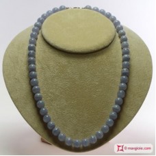 Collana Calcedonio Extra pallini 10mm in Argento
