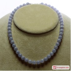 Collana Calcedonio Extra pallini 8mm in Argento