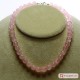 Collana Quarzo rosa Extra pallini 10mm in Argento