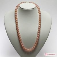 Collana Opale rosa Extra 10-11mm in Oro 18K