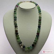 Collana Fluorite Extra pallini 12mm L60 in Argento