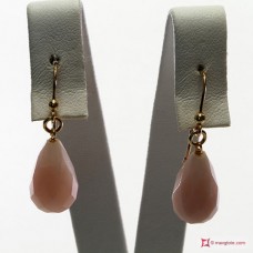 Orecchini Opale rosa Extra 10x17mm faccettato in Oro 18K