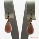 Orecchini Opale rosa Extra 10x17mm faccettato in Oro 18K