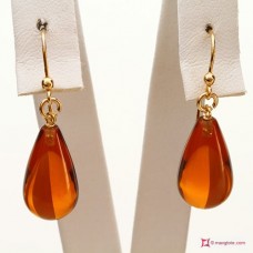 Orecchini Corniola Extra 10x17mm in Oro 18K