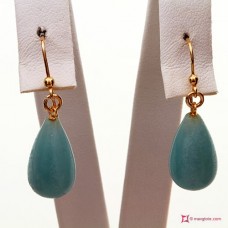 Orecchini Amazzonite Extra 10x17mm in Oro 18K