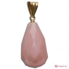 Pendente Opale rosa Extra 10x17mm faccettato in Oro 18K