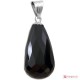 Pendente Agata nera 10x17mm faccettato in Oro 18K