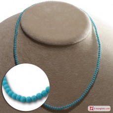 Collana Turchese Extra 3mm in Oro 18K