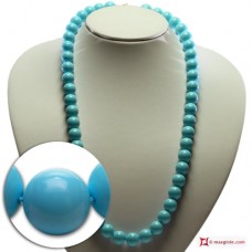 Collana Turchese Extra 12mm in Oro 18K [varie lunghezze]
