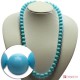 Collana Turchese Extra 12mm in Oro 18K [varie lunghezze]