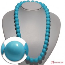Collana Turchese Extra 16mm in Oro 18K [varie lunghezze]