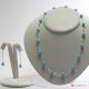 Collana e Orecchini Turchese 4Fiori segmenti in Argento