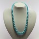 Collana Turchese Extra 15-8mm graduati in Oro 18K