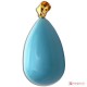Pendente Turchese Extra 12x20mm in Oro 18K
