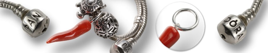 Corallo Charm Compatibile Pandora