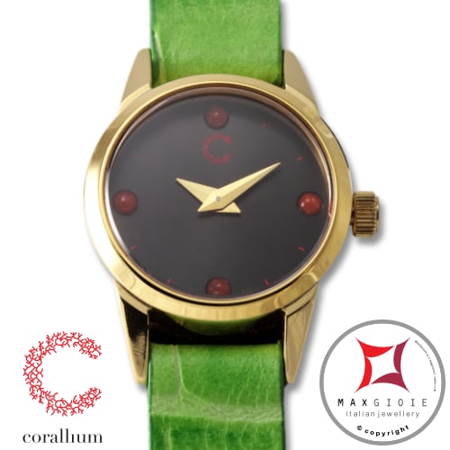 Corallium Watch 20mm Swiss movement with coral id05w